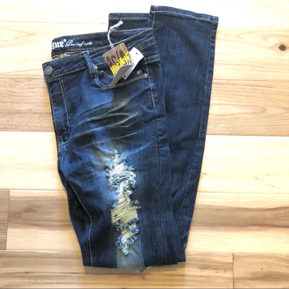 NWT Machine distressed jeans